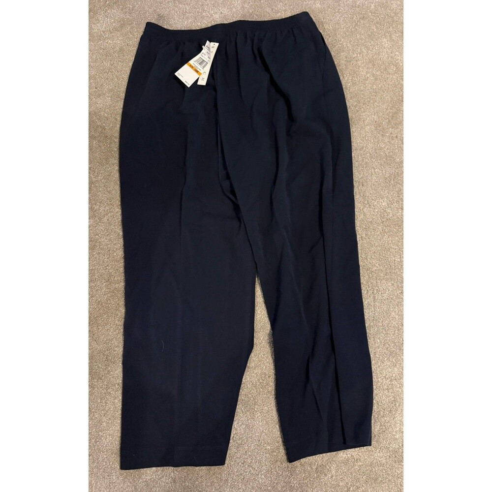Alfred Dunner Women’s Pants Plus Size 16W  Navy Blue Bel Air Pull On Pockets NWT